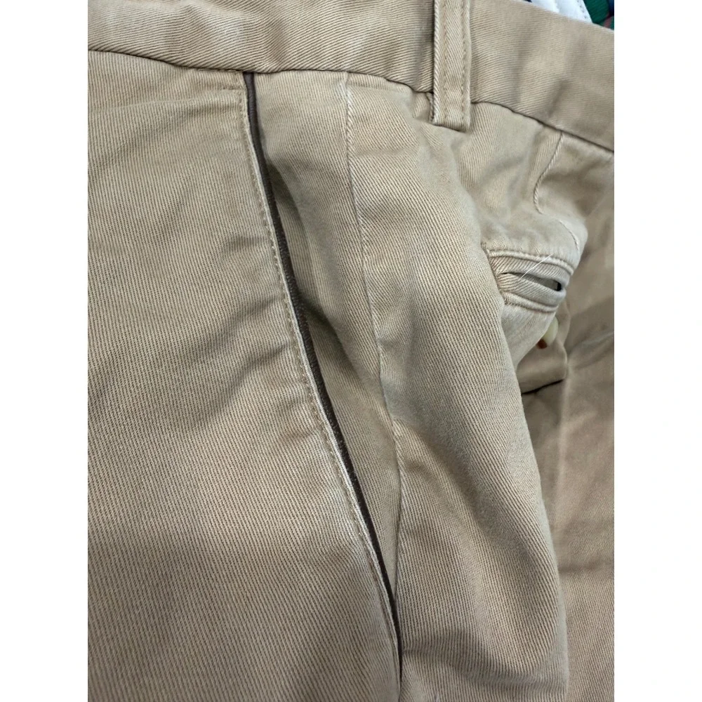 Polo Ralph Lauren Mens Tan Khaki Straight Leg Chino Pants 32x32 Cotton Twill